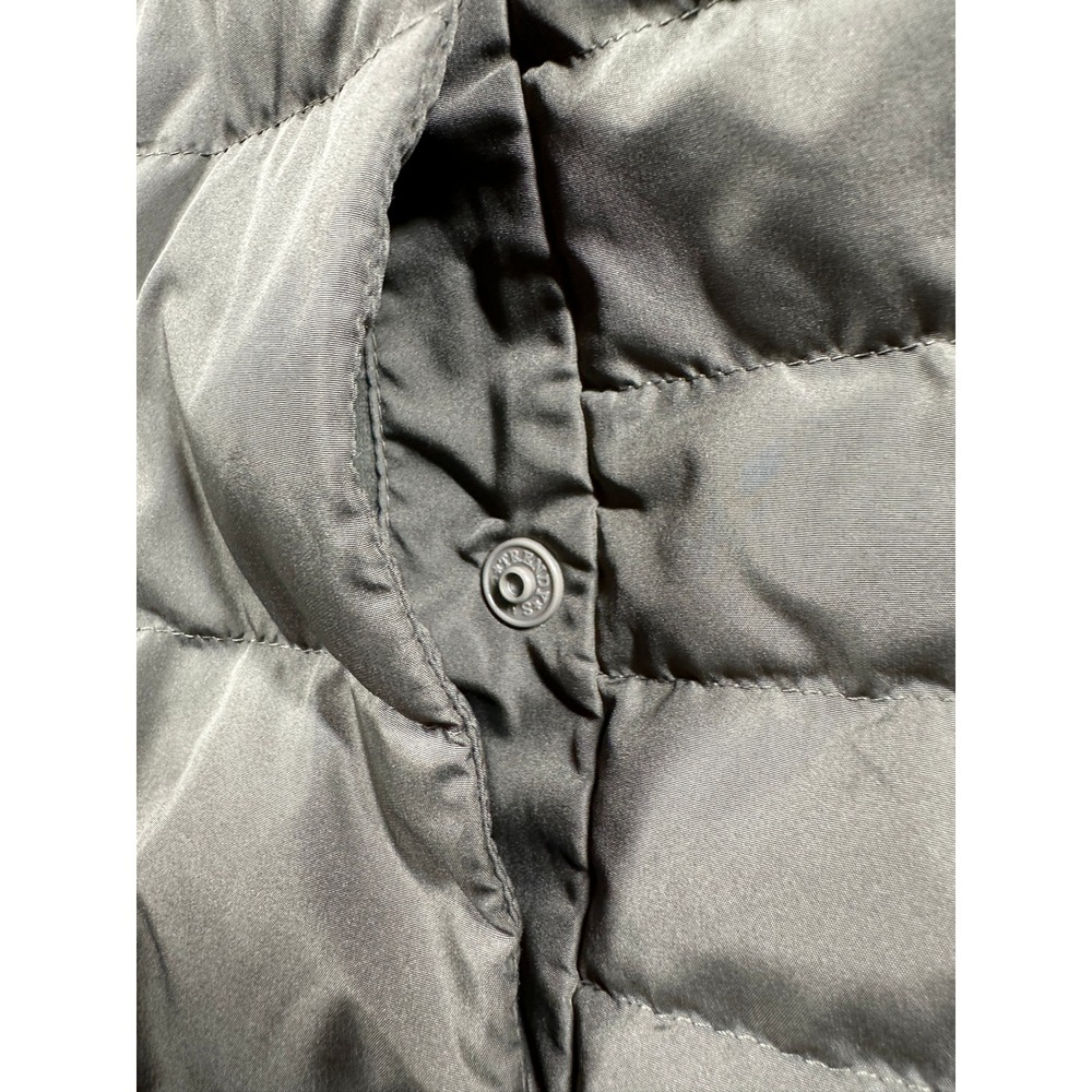 Lands End Down Fill Puffer Vest Womens Sz M (10-12) Sage Green Quilted Full Zip - Picture 11 of 11